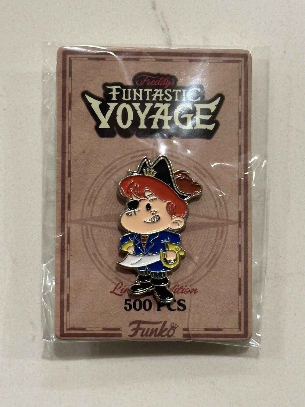Fundays Funtastic Voyage 2024 Freddy Funko Pirate Pin SE 500 SDCC